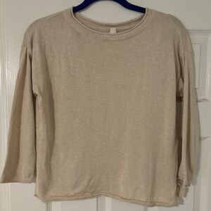 Pact Beige Sweater Too Size XS 100% Organic Cotton